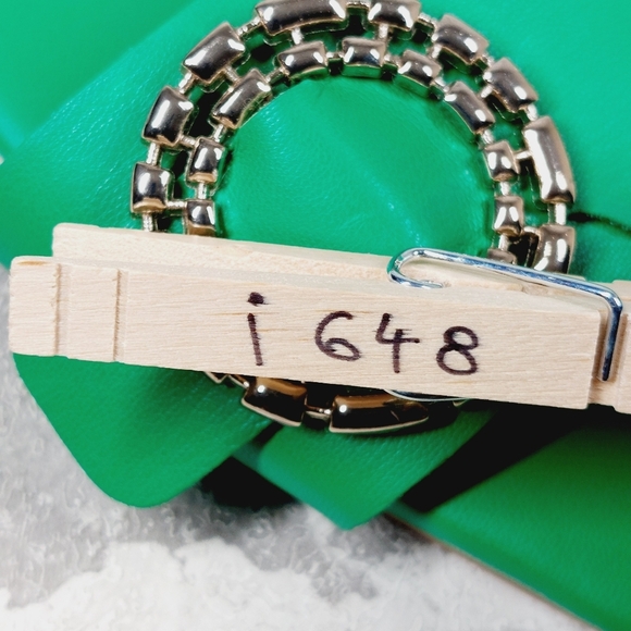 NEW Open Edit Lely Green Square Toe Slide Sandals I648 - Picture 12 of 12